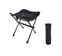 Chaise de pêche Chaise Pliante extérieure portative légère avec Sac Chaise Pliante extérieure en Aluminium Tabouret siège pêche Camping(Black)