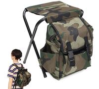 Chaise de pêche pliante touristique 3V1 avec sac à dos
