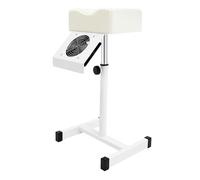 Chaise de pédicure avec aspiration réglable en hauteur 48-68 cm Chaise mobile à ongles 2600 tr/min Chaise de massage réglable pour la maison, salon, spa, massage, salon de manucure Blanc