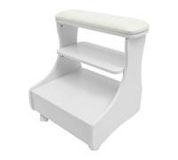 Chaise de pédicure mobile avec tiroirs à roulettes pour salon et maison jusqu'à 20 kg - Tabouret à roulettes pour bain de pieds, manucure, massage des pieds - Blanc