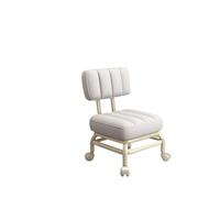 Chaise de pédicure professionnelle avec siège roulant et repose-pieds pour une utilisation à la maison ou en salon de coiffure, roulettes pivotantes blanches pour une mobilité et un nettoyage faciles,