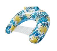 Chaise de piscine gonflable en PVC avec porte-gobelet flotteur de piscine en PVC pour adultes - Chaise de piscine, grande taille, simple couche pour jouets de piscine, fête sur la plage