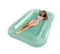 Chaise de piscine gonflable - Flotteur d'eau pliable avec design ergonomique et support d'appui-tête - Chaises flottantes confortables au bord de la piscine, du lac, du camping - Parfait pour les