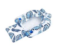 Chaise de piscine gonflable, gonflable, motif feuilles tropicales, grande chaise de piscine avec appui-tête et repose-pieds, bain de soleil pour adultes, chaise flottante pour fêtes