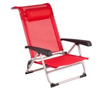 Chaise De Plage Aluminium Rouge Bo-Camp Rouge