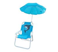 Chaise de Plage avec Parasol | Chaise Pliante Jardin Camping avec Estivale,Siège Résistant au Vent et Stable sur Le Sable pour Voyage, Jardin, Piscine et Pique-Nique en Extérieur