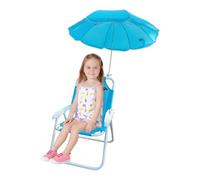 Chaise De Plage avec Parasol | Ensemble Chaise Pliante Et Parasol D'extérieur pour Enfant | Siège D'extérieur Résistant À l'usure avec Parasol pour Terrasse, Piscine, Jardin, Pique-Nique, Pelouse
