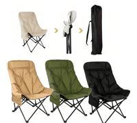 Chaise de plage haute et épaisse, chaise de camping pliable et épaisse, chaise lune pliable ultra-légère - Fabriquée en tissu Oxford 600D avec des supports en alliage, cette chaise pliable sert à la f