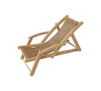 Chaise de plage - Mini chaise de plage | Décoration miniature | Chaise longue miniature en bois | Meubles de décoration de maison de pour étagère de vitrine | Petit modèle de chaise longue