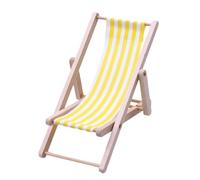 Chaise de Plage Miniature - Décoration en Bois - pour - Chaise Longue Miniature - Maison de - Chaise de Plage Miniature - Chaise de Plage Pliable en Bois - Chaise de Plage Miniature -