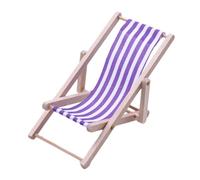Chaise de plage miniature - Décoration en bois - Pour - Chaise longue miniature - Maison de - Chaise de plage miniature - Chaise de plage pliable en bois - Chaise de plage miniature -