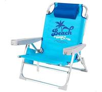 Aktive Low Toe 5 Positions With Cushion And Removable Bag Beach Chair Bleu