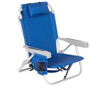 Aktive Chaise pliante 62353 XXL Low Multi-positions 57x53x78 cm Bleu