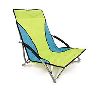 Chaise de plage pliante Camping Pêche pliable Jardin Bain de soleil faible Assise, Green