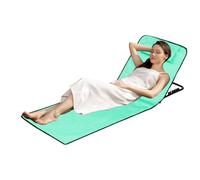 Chaise de plage pliante inclinable avec appuie-tête et tapis de dossier, 160 x 52 x 38 cm, siège portable pour piscine, bord de mer, jardin, camping, pique-nique, homme et femme