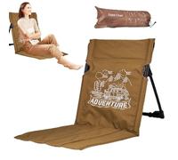Chaise de plage pliante - Inclinable robuste - Coussins de chaise d'extérieur | Chaise de sol de plage avec sac de rangement pratique, chaise pour activités de plein air, randonnée,