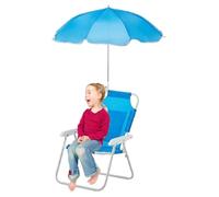 Chaise de plage pliante pour enfants - Chaise inclinable avec pare-soleil - Siège inclinable pour voyage, pique-nique, voyage, pêche, terrasse, jardin, piscine