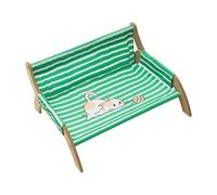 Chaise De Plage Pour Chat - Taille 21,06 X 18,11 X 11,02 Pouces, Meubles Pour Chiots Rayés, Lit Surélevé Respirant | Intérieur Repos Dormir Jouer Détente Appartement Vie Extérieur Ensoleillé Po