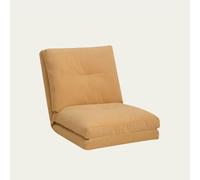 Chaise de plancher avec support arrière, canapé paresseux, chaise de canapé salon avec support arrière, chaise de jeu au sol pliante, parfaite pour lire les jeux méditant jaune-50 * 55 * 62cm LWX