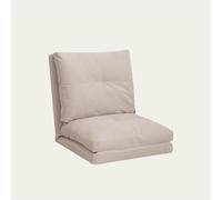 Chaise de plancher avec support arrière, canapé paresseux, chaise de canapé salon avec support arrière, chaise de jeu au sol pliante, parfaite pour lire le jeu méditant blanc-50 * 55 * 62cm LWX
