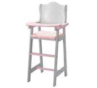 Chaise Haute Poupon Poupée Polka Dots Princess Mobilier En Bois Jeux Td-0098ag