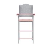 Chaise Haute Poupon Poupée Polka Dots Princess Mobilier En Bois Jeux Td-0098ag