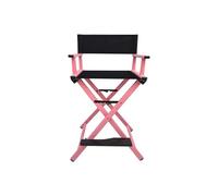 Chaise de réalisateur pliante Chaise pliante d'extérieur en aluminium, tabouret de maquillage for studio photographie, siège réalisateur, chaises camping compactes et portables(Pink Pillowless)