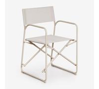 Chaise De Réalisateur Pliante Pour Jardin En Acier Melida Tapioca Beige