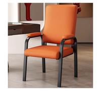 Chaise de réception ergonomique en cuir avec accoudoirs rembourrés et structure en métal pour salle d'attente et entraînement