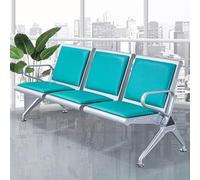 Chaise de réception robuste 3 places avec accoudoirs pour une utilisation invitée, idéale pour les aéroports, hôpitaux et banques, supporte jusqu'à 200 kg