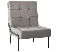 Chaise de Relaxation 65x79x87 cm Gris Clair Velours Meuble Salon Maison vidaXL