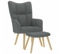 Chaise de relaxation avec repose-pied Crème Tissu chaise fauteuil relax vidaXL