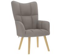 vidaXL Chaise de Relaxation avec Repose-Pied Taupe Tissu, Chaise, Fauteuil Relax, Fauteuil Relax en Tissu, Chaise de Salon, Chaise en Tissu