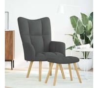 vidaXL Chaise de relaxation avec repose-pied 4016785 – Tissu crème