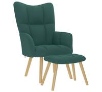 vidaXL Chaise de relaxation 4016772 – Tissu vert foncé