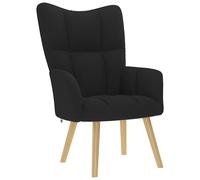 vidaXL Chaise de relaxation avec repose-pied Crème Tissu
