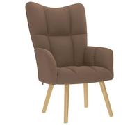 vidaXL Fauteuil relax avec repose-pieds 4016782 en tissu marron Marron G
