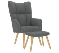 Chaise de relaxation avec repose-pied Crème Tissu chaise fauteuil relax vidaXL