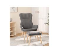 Chaise de Relaxation Tissu Gris Clair Siège Fauteuil Salle de Séjour vidaXL