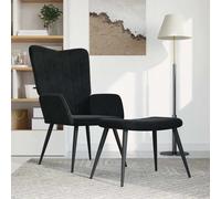 Chaise de Relaxation avec Repose-pied Gris Clair Velours Fauteuil vidaXL