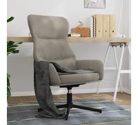 Chaise de Relaxation avec Repose-pied Gris Foncé Velours Fauteuil Siège vidaXL
