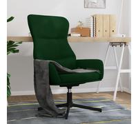 Chaise de Relaxation avec Repose-pied Gris Foncé Velours Fauteuil Siège vidaXL