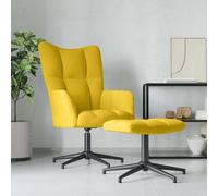 vidaXL Chaise de relaxation Jaune moutarde Velours