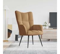 Chaise de Relaxation avec Repose-pied Gris Foncé Velours Fauteuil vidaXL