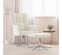 Chaise de Relaxation avec Repose-pied Gris Foncé Velours Fauteuil vidaXL