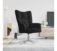 Chaise de Relaxation avec Repose-pied Gris Foncé Velours Fauteuil vidaXL