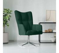 Chaise de Relaxation avec Repose-pied Gris Foncé Velours Fauteuil vidaXL