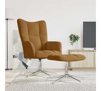 vidaXL Chaise de relaxation Marron Velours
