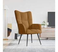 Chaise de Relaxation avec Repose-pied Gris Foncé Velours Fauteuil vidaXL