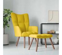 Chaise de Relaxation avec Repose-pied Marron Velours Fauteuil Détente vidaXL